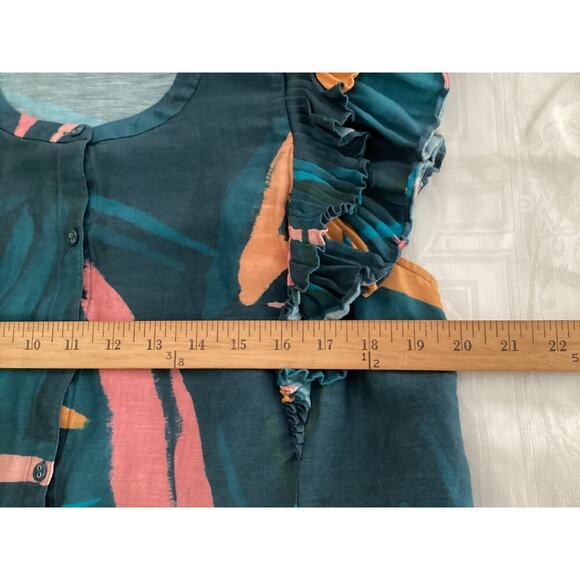 Vineyard vines Women's Flutter Sleeve Pintuck Top size L - Picture 5 of 6